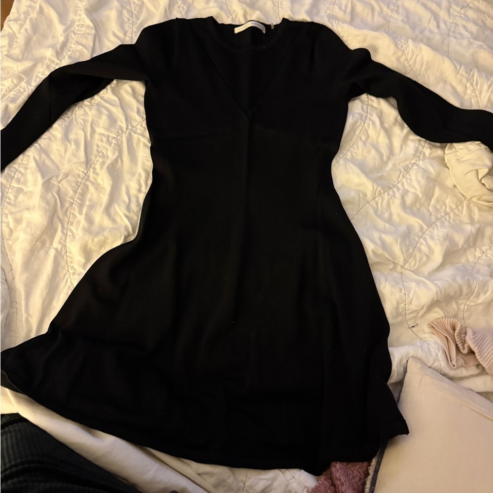 Monaco Classic Black Long Sleeve Dress with Fun Cutout Details